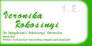 veronika rokosinyi business card